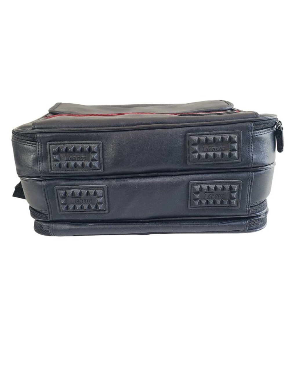 Targus Black Leather Laptop Bag With Shoulder Strap & Multiple Compartments - Picture 14 of 16